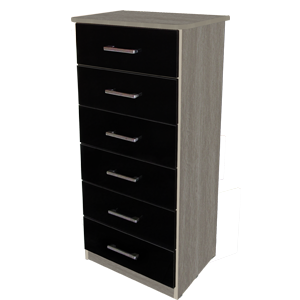 C�moda super compacta, ideal para pequenos espa�os, desenvolvida com 6 gavetas refor�adas e com corredi�as met�licas.